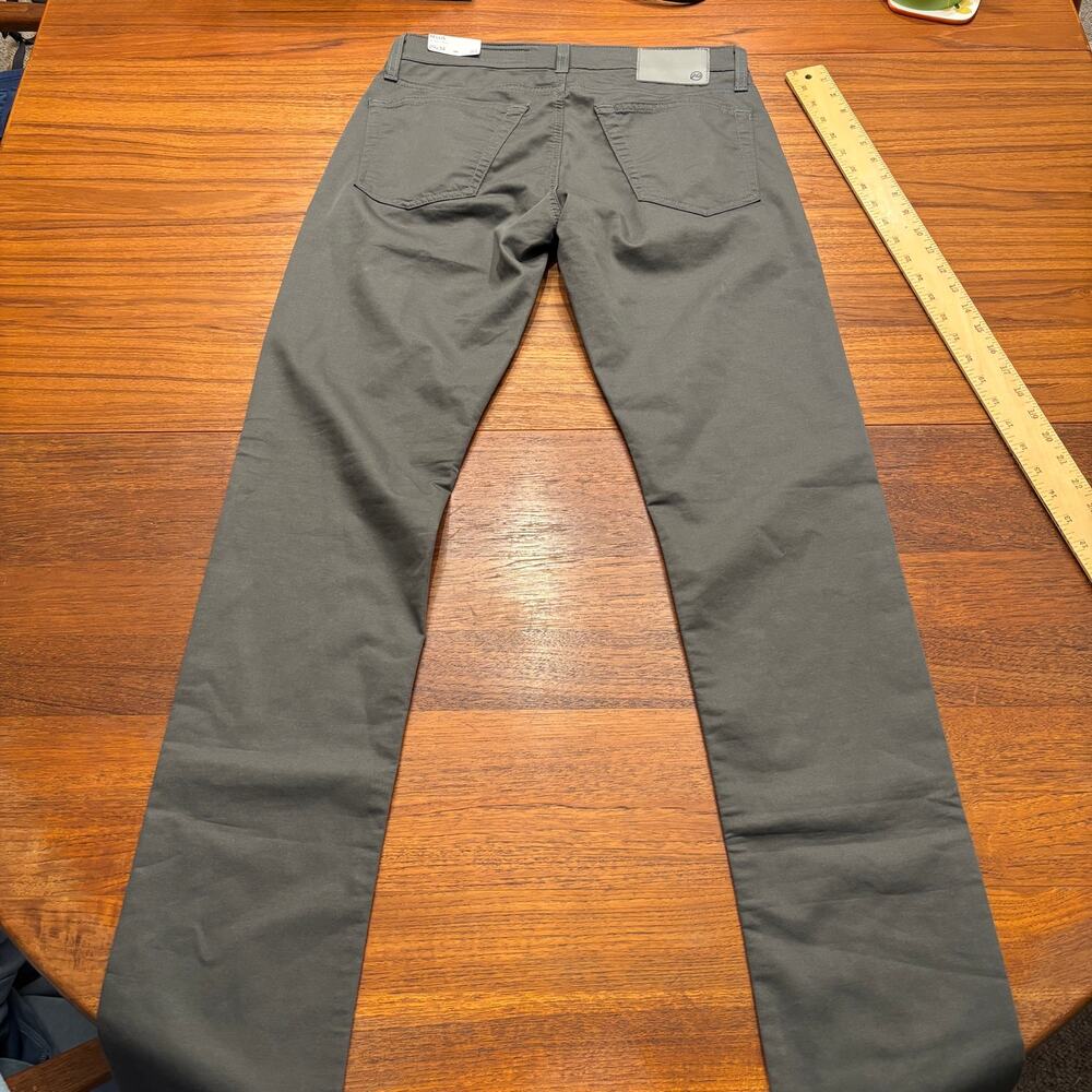 AG Adriano Goldschmied Men’s Tellis Slim Straight Olive Green Jeans 29x34 NWOT - Picture 3 of 7